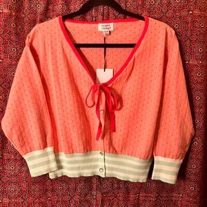 BNWT Unique Vintage Pink Mint Cardigan XL 14